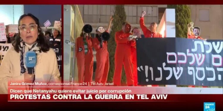 Multitudinaria protesta en Tel Aviv contra la guerra con Irán desafía restricciones gubernamentales