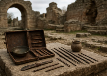 Descubren el botiquín médico más antiguo de Inglaterra en ruinas romanas