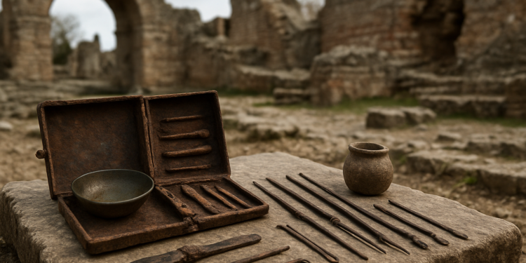 Descubren el botiquín médico más antiguo de Inglaterra en ruinas romanas