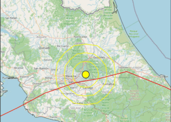 Costa Rica registra sismo de magnitud 5 con decenas de réplicas