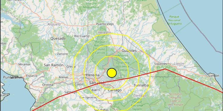 Costa Rica registra sismo de magnitud 5 con decenas de réplicas