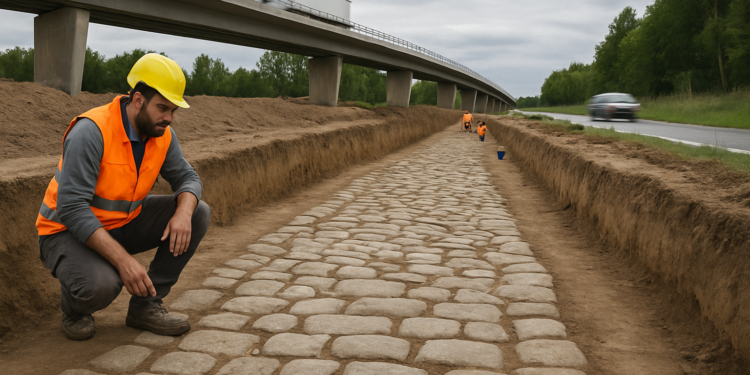 Descubren calzada romana de 2.000 años bajo autopista alemana