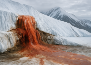 Descubren vida microbiana ancestral en las cataratas de sangre de la Antártida