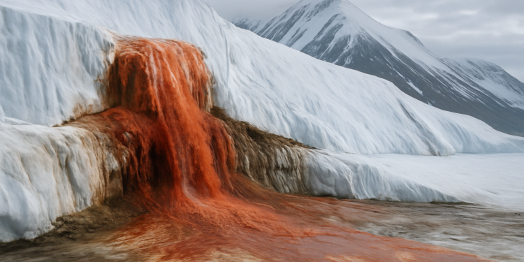 Descubren vida microbiana ancestral en las cataratas de sangre de la Antártida