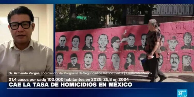 México logra su mayor caída de homicidios en más de 10 años
