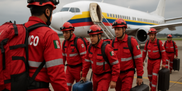 Rescatistas mexicanos llegan a Colombia tras operación en Venezuela
