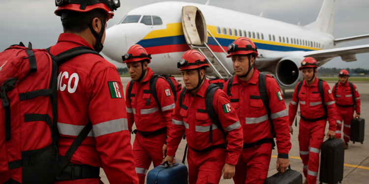 Rescatistas mexicanos llegan a Colombia tras operación en Venezuela