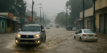 Lluvias torrenciales inundan San Pedro Sula; emergencia vigente